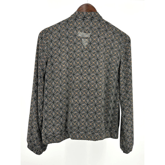 Cato Zipper Jacket Blouse Lightweight Long Sleeve Geometric Women's - Picture 2 of 3